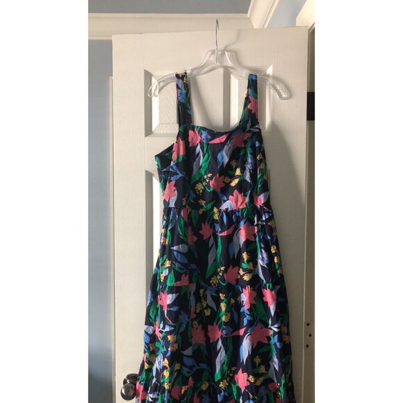 J. Crew Imogine Women's Size 14 Floral Tiered Sleeveless Midi Maxi Dress Cottage - Picture 6 of 8